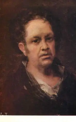 Fine arts postcard Prado Goya self portrait