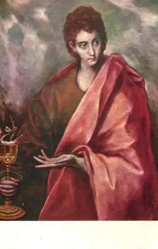 Fine arts postcard Prado Greco San Juan Evangelista