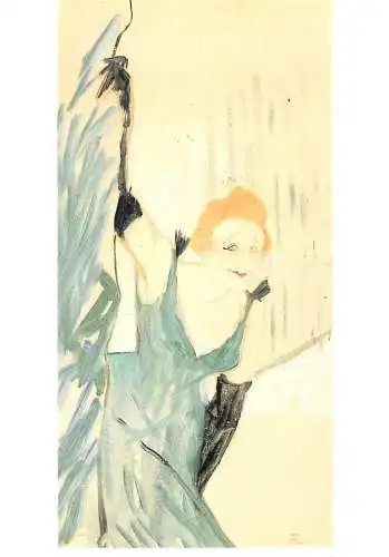 Fine arts postcard Henri Toulouse Lautrec Yvette Guilbert