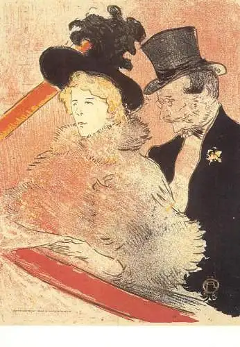 Fine arts postcard lithographie au concert Zincographie