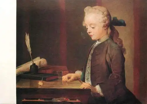 Fine arts postcard Jean Baptiste Simeon Chardin l'enfant au toton