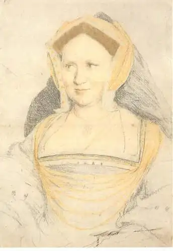 Fine arts postcard Hans Holbein bildnis der lady mary Guildford
