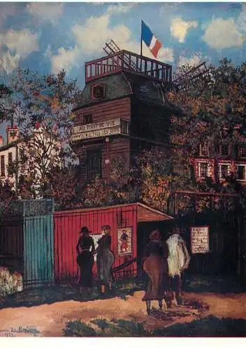 Fine arts postcard Maurice Utrillo la rue d'Orchamps a Montmartre