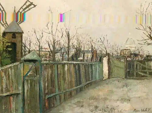 Fine arts postcard Maurice Utrillo le moulin de la Galette