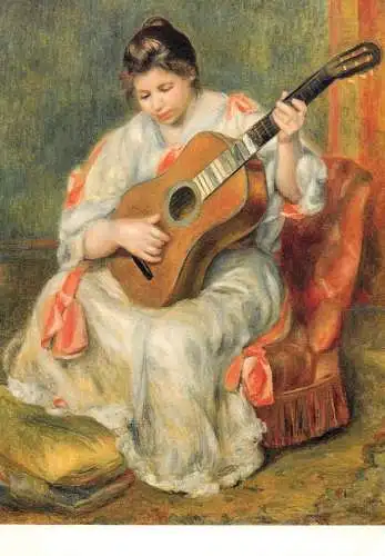 Fine arts postcard Auguste Renoir La Joueuse de Guitare