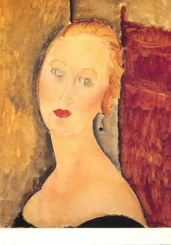 Fine arts postcard Expo Modigliani Germaine Survage