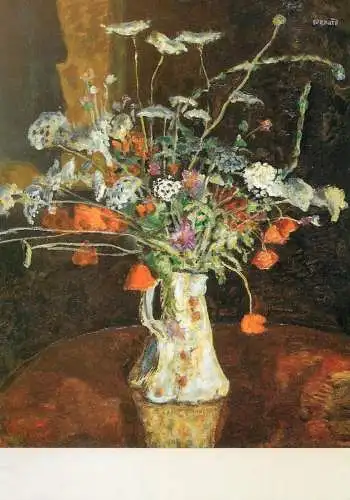 Fine arts postcard Pierre Bonnard fleurs des champs Pmbelles et Coquelicots