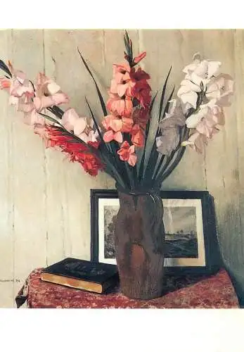 Fine arts postcard Felix Vallotton nature morte aux glaieuls