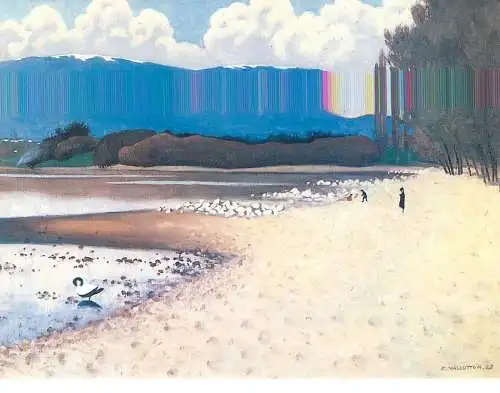 Fine arts postcard Felix Vallotton plage a Vidy