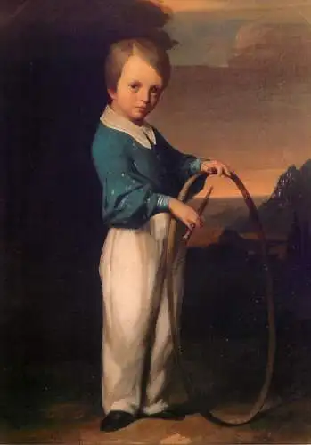 Fine arts postcard Jean Francois Millet l'enfant au Cerceau