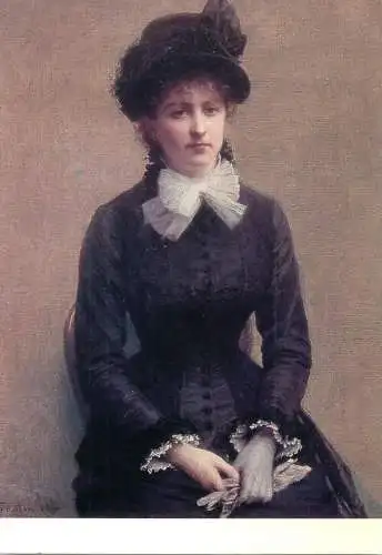 Fine arts postcard HenriFantin Latour portrait de Louise Riesener