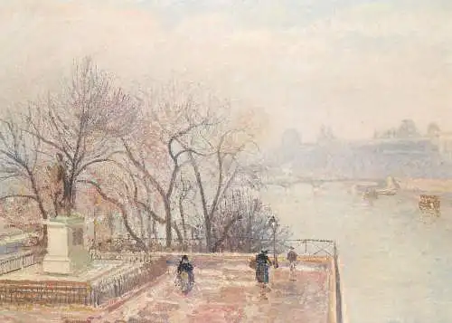 Fine arts postcard Camille Pissarro le Louvre Matin Brumex
