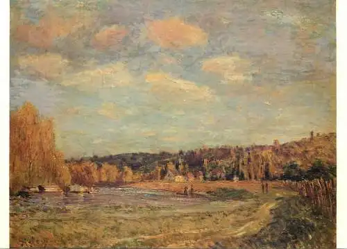 Fine arts postcard Alfred Sisley La Seine a Saint Cloud