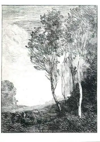 Fine arts postcard Camille Corot paysage