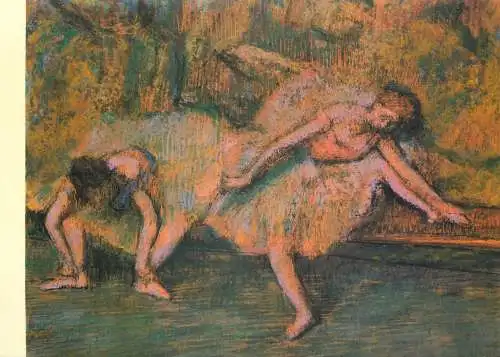 Fine arts postcard Expo Degas deux danseuses au repos