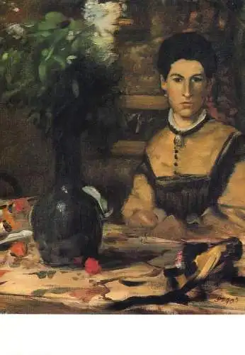 Greetings card fine arts painting Expo Degas madame de Rutte