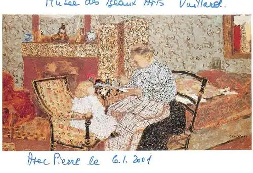 Greetings card fine arts painting Edouard Vuillard la soupe d'Annette