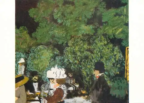 Greetings card fine arts painting Edouard Vuillard Cafe au Bois de Boulogne vers 1910