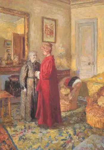 Greetings card fine arts painting Edouard Vuillard Au salon