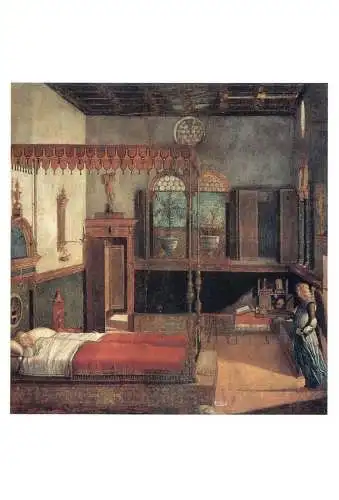 Greetings card fine arts painting Vittore Carpaccio sogno di Orsola