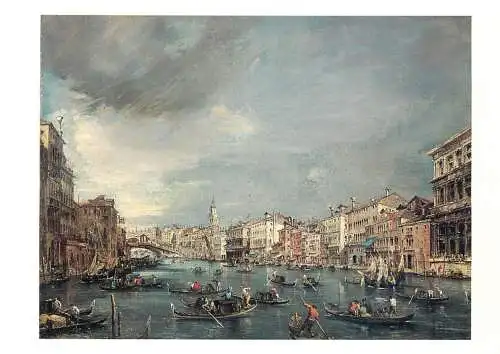 Greetings card fine arts painting Francesco Guardi veduta del Canal Grande