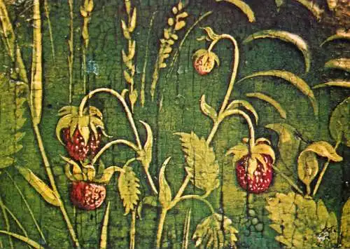 Greetings card fine arts painting Martin Schongauer la vierge au buisson de roses