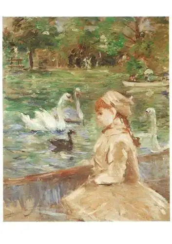 Greetings card fine arts painting Berthe Morisot sur le lac