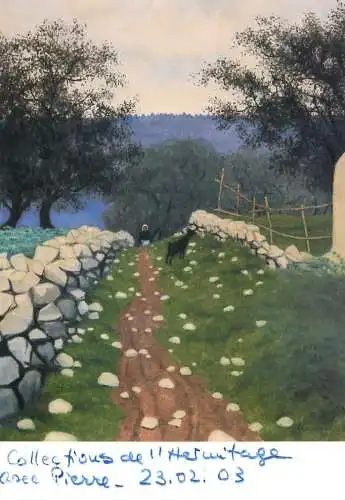 Greetings card fine arts painting Felix Vallatton paysage a Vence