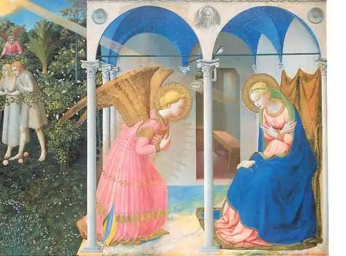 Greetings card fine arts painting Fra Angelico the annunciation Prado