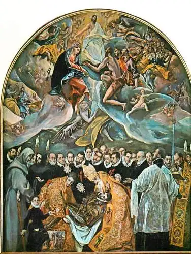 Greetings card fine arts painting Toledo Saint Tome the burial of count Orgaz