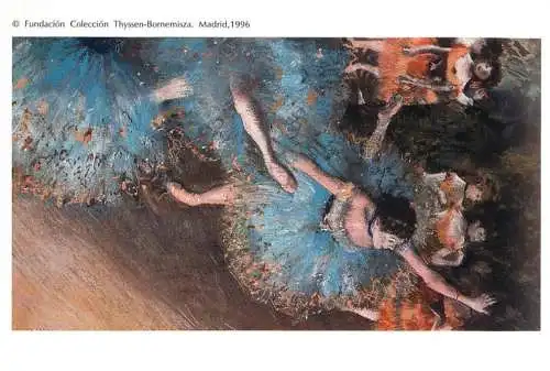Greetings card fine arts painting Madrid Edgar Degas bailarina basculando
