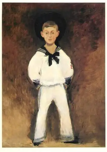 Greetings card fine arts painting Martigny expo Manet Henry Bernstein enfant