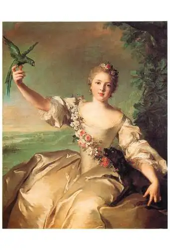 Greetings card fine arts painting Jean Marc Nattier la marquise d'Antin