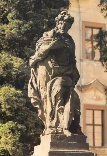 Greetings card fine arts Sculptures M. Braun Kuks statue Socha Obzerstvi