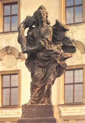 Greetings card fine arts Sculptures M. Braun Kuks statue Socha Pomluvy