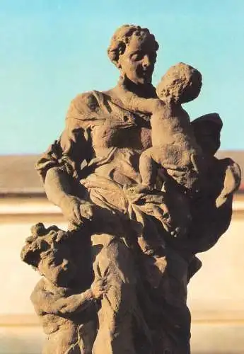 Greetings card fine arts Sculptures M. Braun Kuks statue Socha Lasky