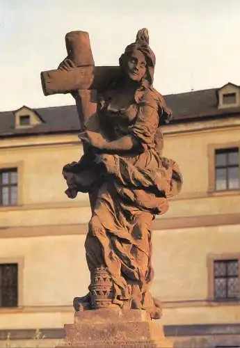 Greetings card fine arts Sculptures M. Braun Kuks statue Socha viry