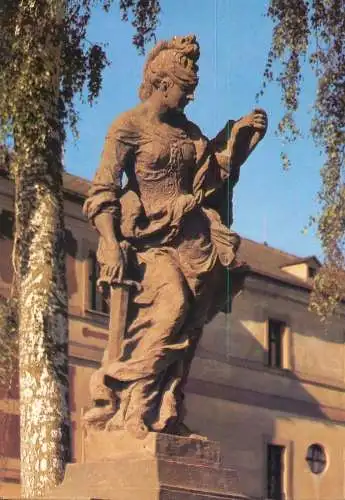 Greetings card fine arts Sculptures M. Braun Kuks statue Socha Spravedlnosti