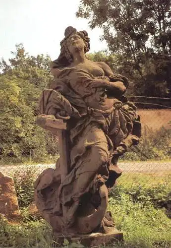 Greetings card fine arts Sculptures M. Braun Kuks statue