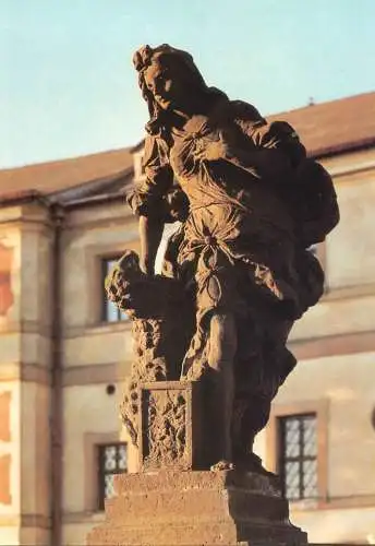 Greetings card fine arts Sculptures M. Braun Kuks statue