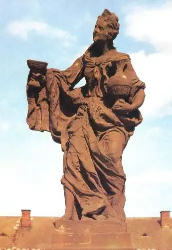 Greetings card fine arts Sculptures M. Braun Kuks statue