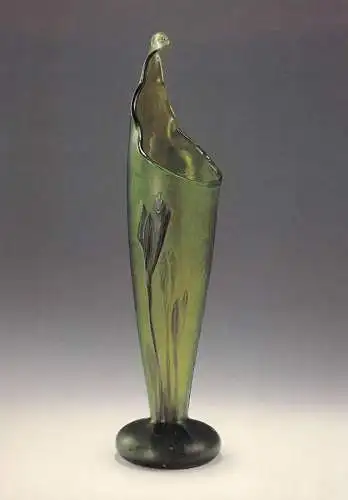 Greetings card fine arts Sculptures Emile Galle cornet Crocus
