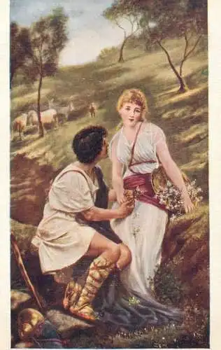 Greetings card paintings Illustrators H. Konochl Idylle