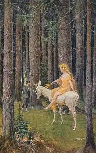 Greetings card paintings Illustrators das Marchen vom Gluck R. Borrmeister