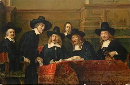 Greetings card paintings Illustrators Amsterdam Die Sindici Rembrandt