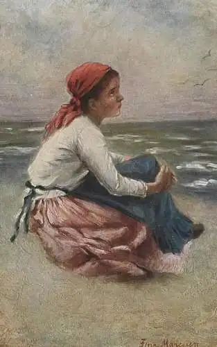 Greetings card paintings Illustrators F. Marcusy Sehnsuchtsvoll