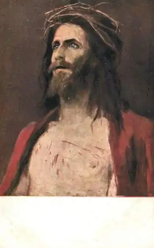 Greetings card paintings Munkacsy Christus