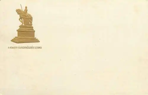Hungary Budapest National Victimism Statue embossed novelty postcard