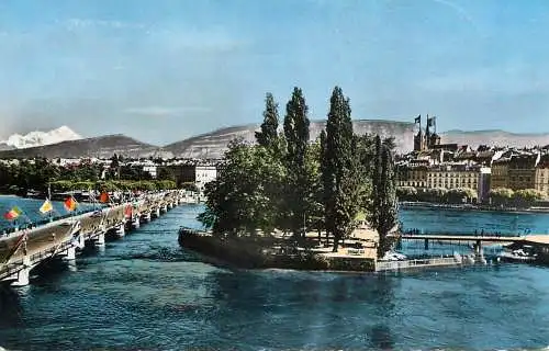 cpsm  Switzerland Geneva le Mont Blanc