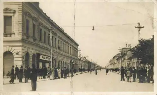 Serbia Becej Obecse Horthy Miklos 1941 street view photo postcard